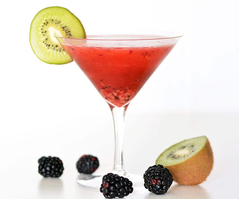 Kiwi and Blackberry Martini