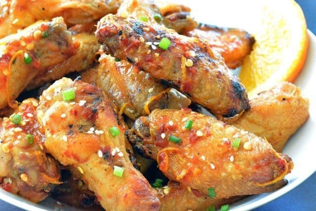 Spicy Orange Grilled Chicken Wings - Foodie and Wine