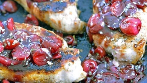 Pork Chops in Balsamic Cherry Sauce