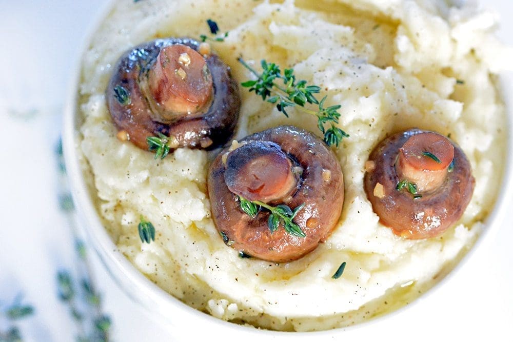 Instant Pot Mushrooms with Garlic Butter Sauce
