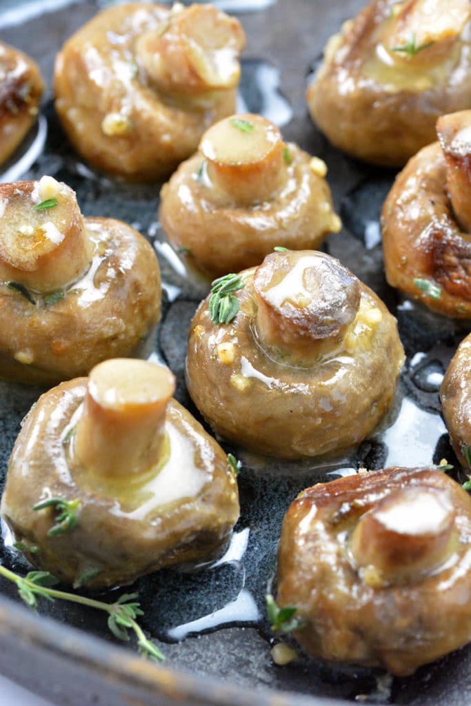 Mushrooms roasted in garlic butter sauce