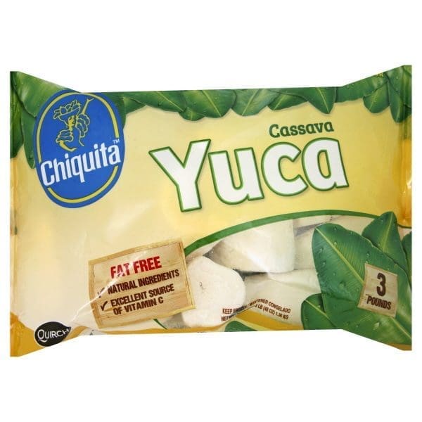 A bag of frozen Chiquita Yuca.