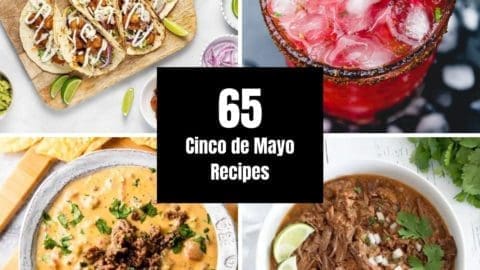 Photo of 4 Mexican Recipes with the label "65 Cinco de Mayo Recipes."
