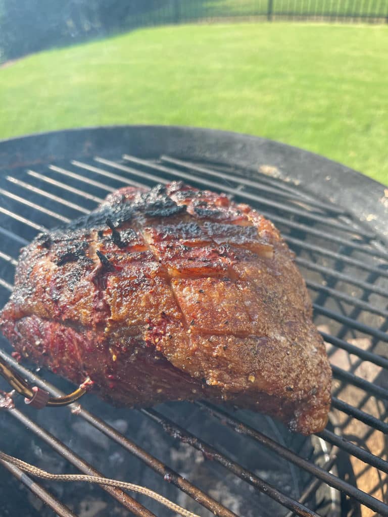 picanha roast on the grill.