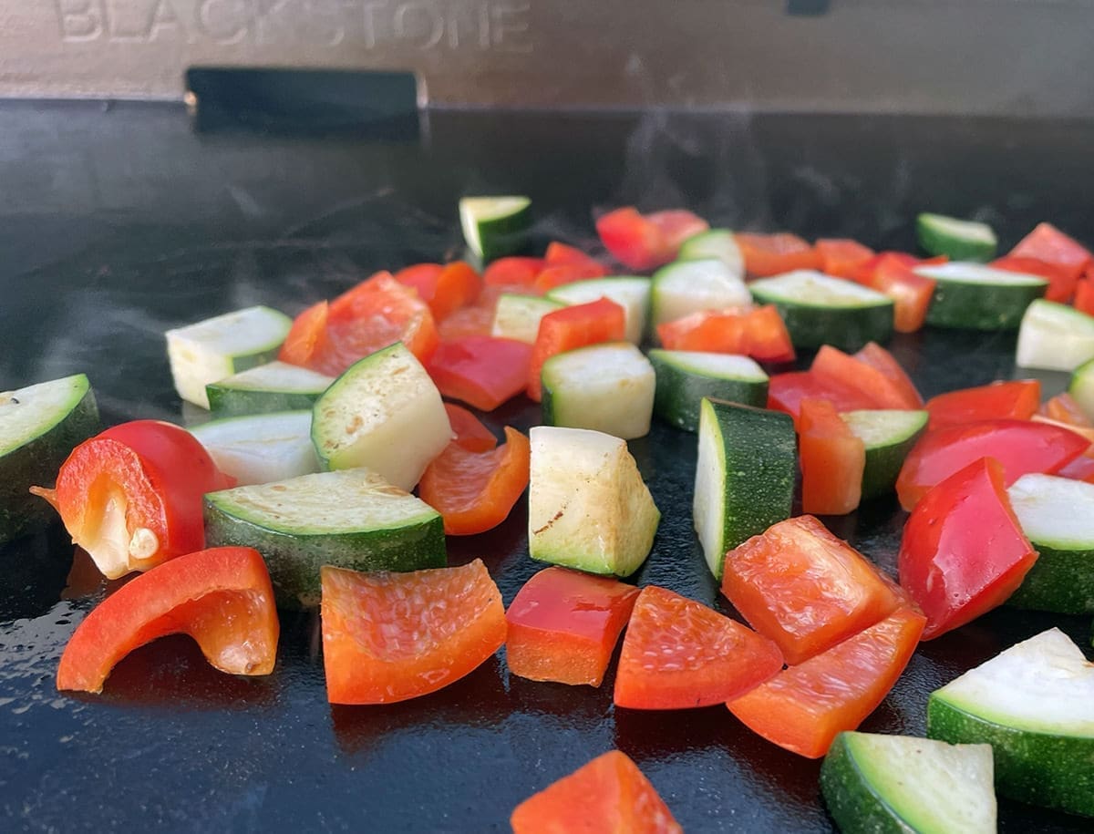 Blackstone stir fry vegetables.