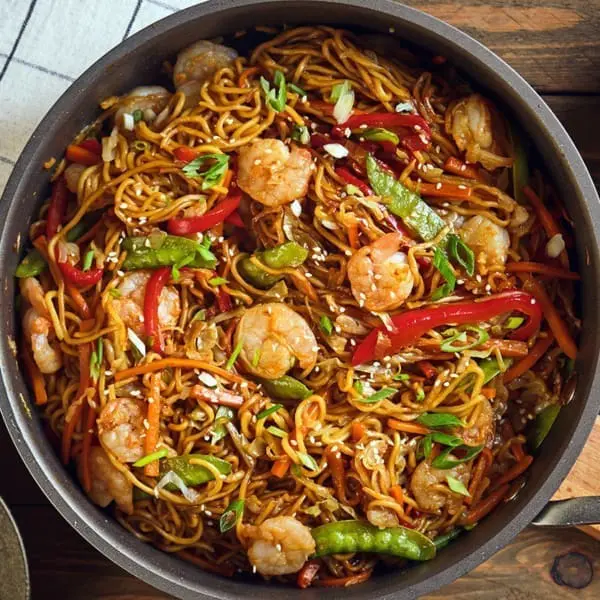 Restaurant-Style Shrimp Lo Mein (Only 20 Minutes)