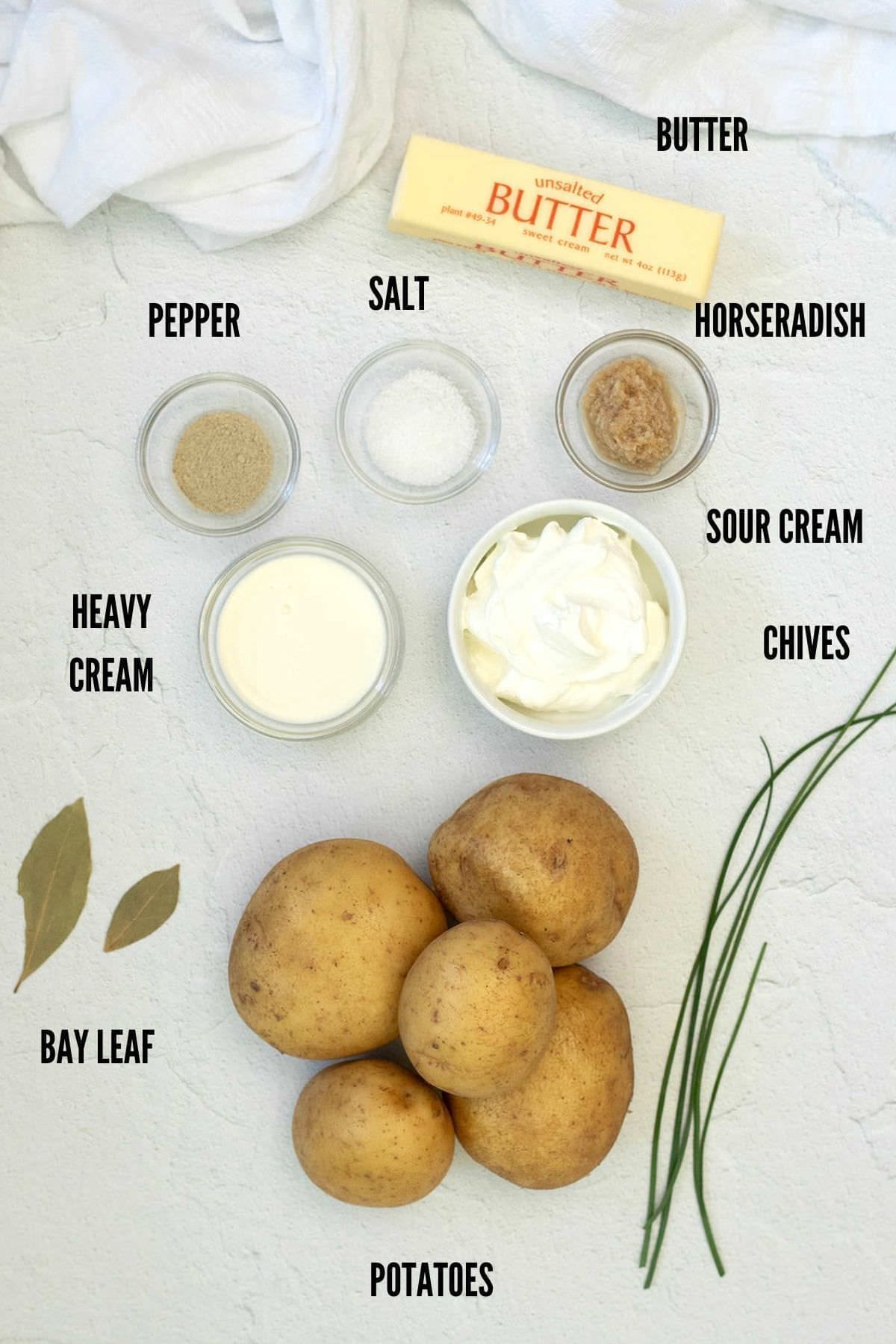 labeled photo of a variety of different ingredients.