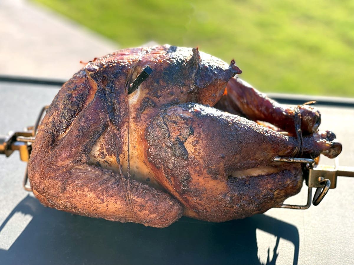 Whole smoked turkey for The Best Wood for smoking turkey article.