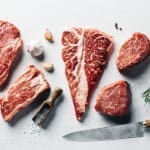 Multiple raw beef steaks for Best steak for grilling and best cuts of beef for beginners post.