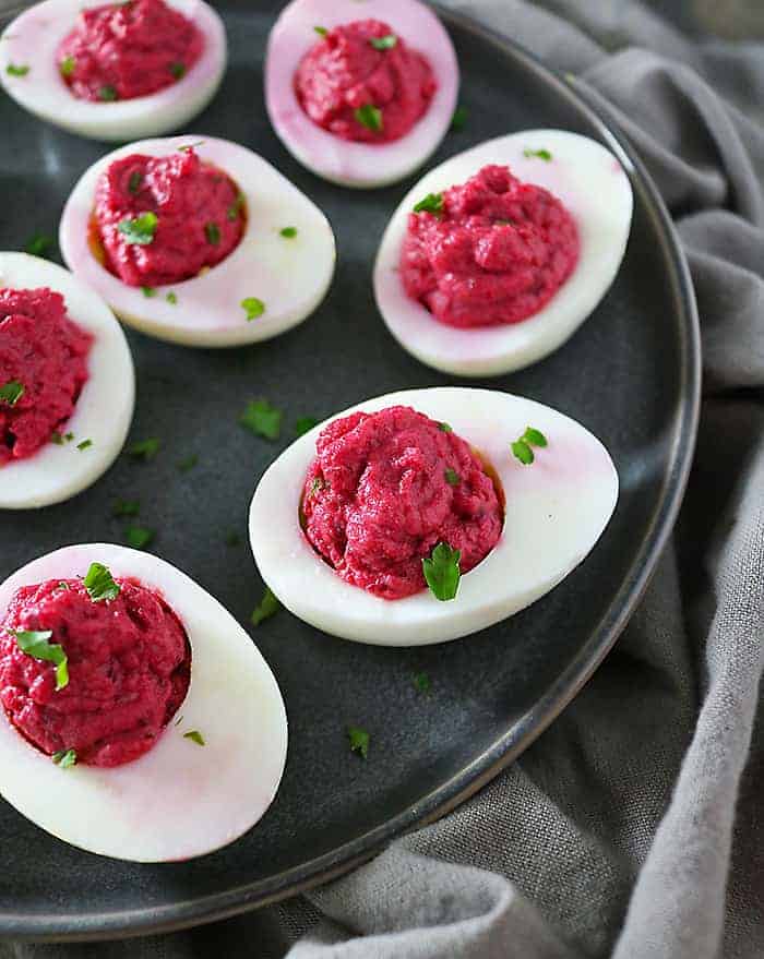 Beet Deviled Eggs