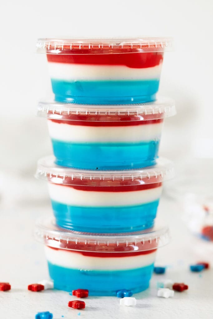 Red, White, and Blue Jello Shots (+ Video) - Foodie and Wine