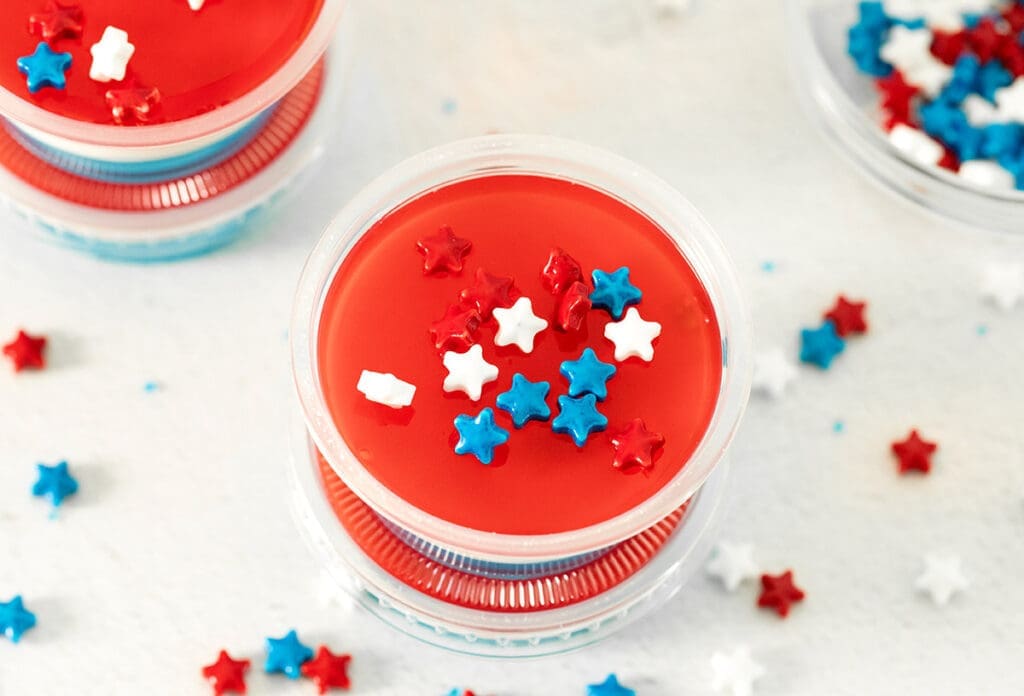 4th of july jello shots.