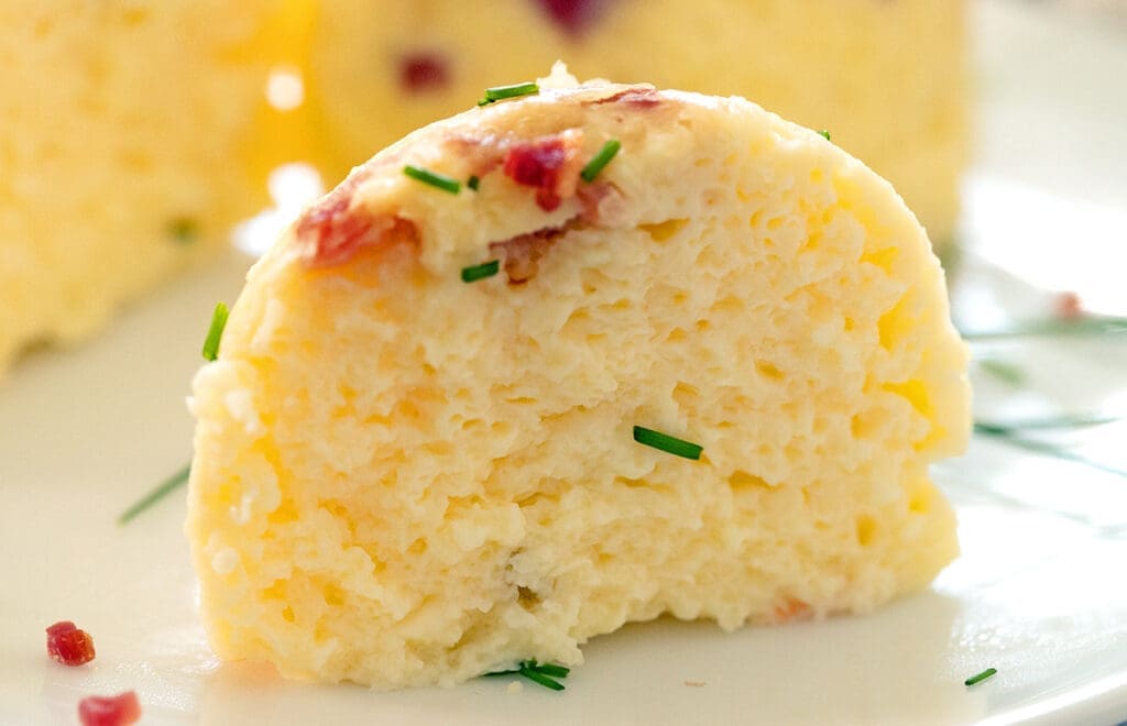 Starbucks Egg Bites Recipe cut in half.