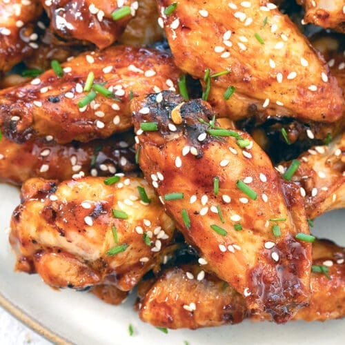 Plate of Korean Chicken Wings.