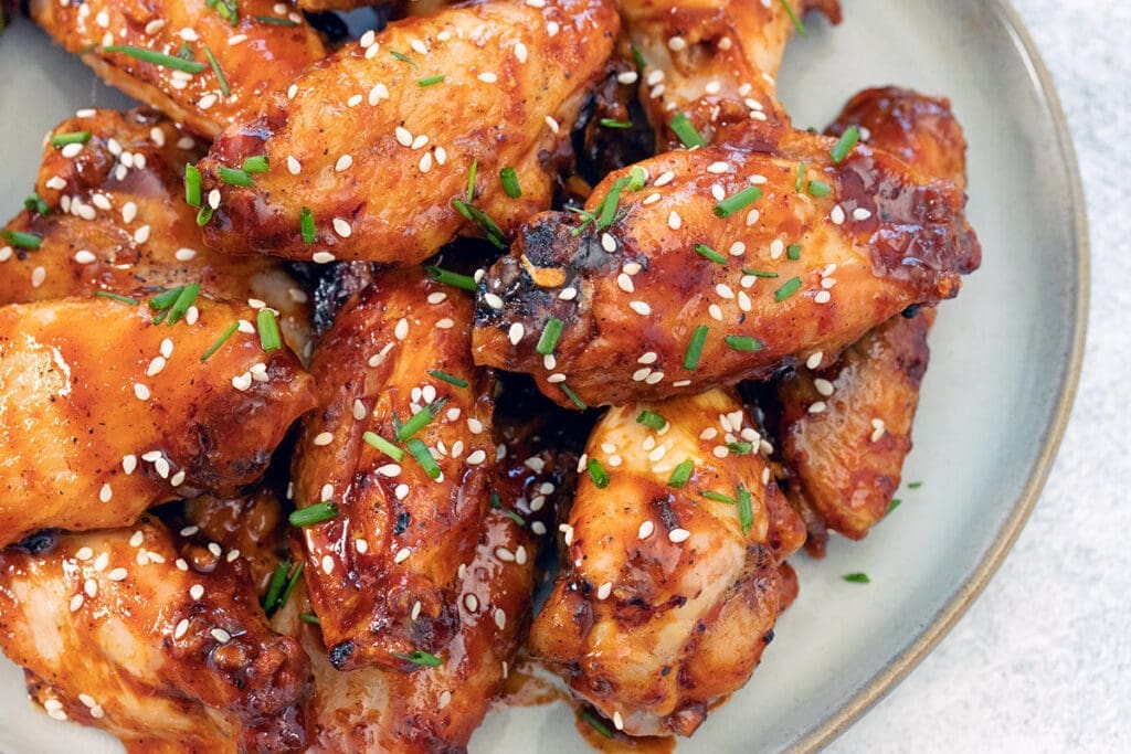 Plate of Korean Chicken Wings.