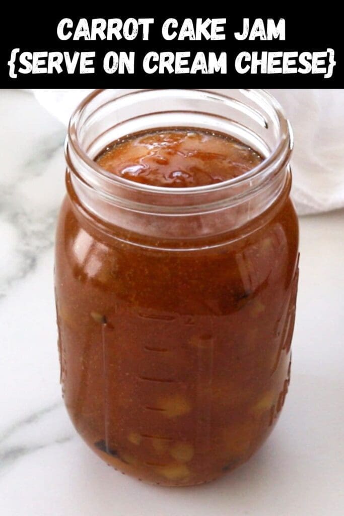 Pinterest graphic of carrot cake jam.