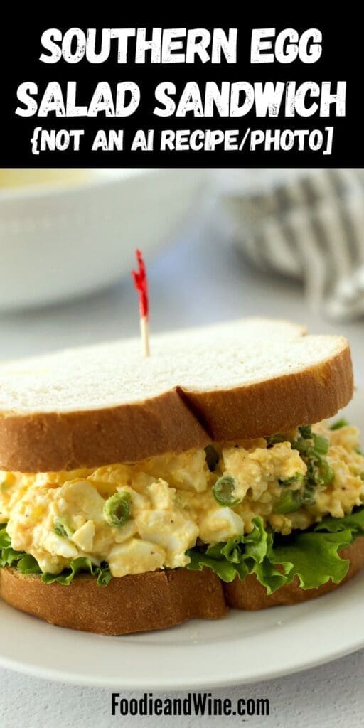 Pinterest graphic for southern egg salad.