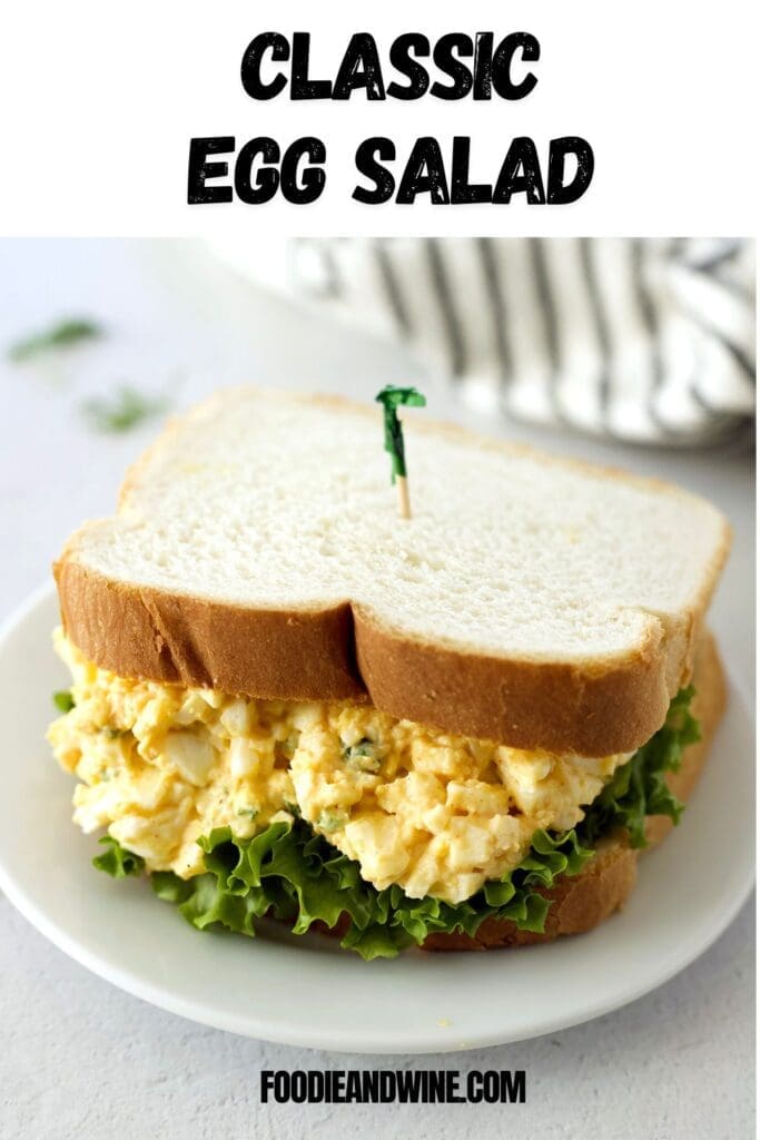 pinterest graphic for egg salad.