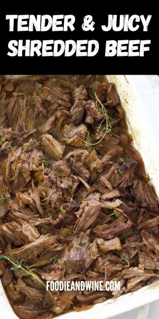 Pinterest graphic for oven roasted chuck roast.